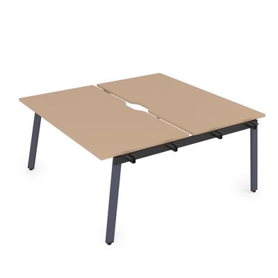 Arredo 10БДНВ.268 (Mokko/Графит) Стол системы БЕНЧ, сдвоенный, на 2 рабочих места - начальный