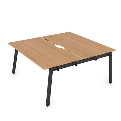 Arredo 10БДНВ.268 (Romano/Черный) Стол системы БЕНЧ, сдвоенный, на 2 рабочих места - начальный