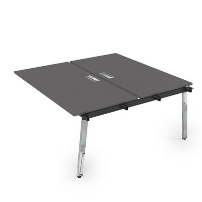 Arredo 10БДС.285 (Graphit/Металл глянец) Стол системы Бенч, сдвоенный, на 2 рабочих места - средний