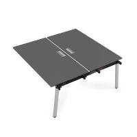 Arredo 10БДС.289 (Graphit/Алюминий матовый) Стол системы Бенч, сдвоенный, на 2 рабочих места - средний