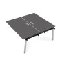 Arredo 10БДС.284 (Graphit/Алюминий матовый) Стол системы Бенч, сдвоенный, на 2 рабочих места - средний