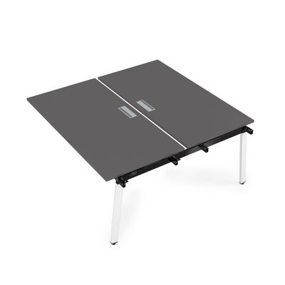 Arredo 10БДС.289 (Graphit/Белый) Стол системы Бенч, сдвоенный, на 2 рабочих места - средний