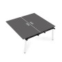 Arredo 10БДС.289 (Graphit/Белый) Стол системы Бенч, сдвоенный, на 2 рабочих места - средний