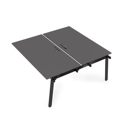 Arredo 10БДС.284 (Graphit/Черный) Стол системы Бенч, сдвоенный, на 2 рабочих места - средний
