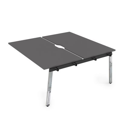 Arredo 10БДСВ.285 (Graphit/Металл глянец) Стол системы БЕНЧ, сдвоенный, на 2 рабочих места - средний