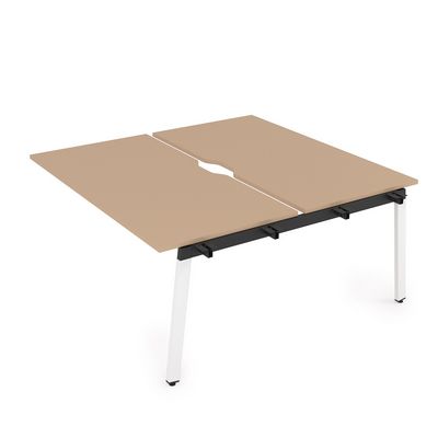 Arredo 10БДСВ.285 (Mokko/Белый) Стол системы БЕНЧ, сдвоенный, на 2 рабочих места - средний