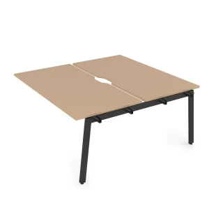 10БДСВ.284 (Mokko/Черный) Стол системы БЕНЧ, сдвоенный, на 2 рабочих места - средний