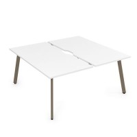 Arredo 10БДВ.264 (Белый премиум/Tabaco) Стол системы БЕНЧ, сдвоенный, на 2 рабочих места