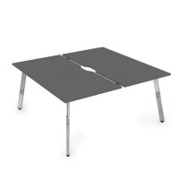 Arredo 10БДВ.264 (Graphit/Металл глянец) Стол системы БЕНЧ, сдвоенный, на 2 рабочих места