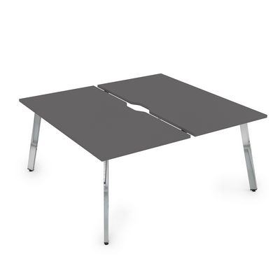 Arredo 10БДВ.279 (Graphit/Металл глянец) Стол системы БЕНЧ, сдвоенный, на 2 рабочих места