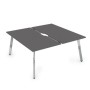 Arredo 10БДВ.279 (Graphit/Металл глянец) Стол системы БЕНЧ, сдвоенный, на 2 рабочих места