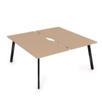 Arredo 10БДВ.264 (Mokko/Черный глянец) Стол системы БЕНЧ, сдвоенный, на 2 рабочих места
