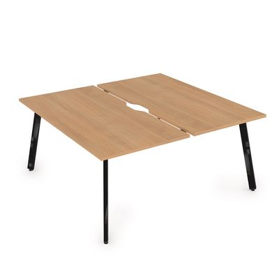 Arredo 10БДВ.274 (Romano/Черный глянец) Стол системы БЕНЧ, сдвоенный, на 2 рабочих места