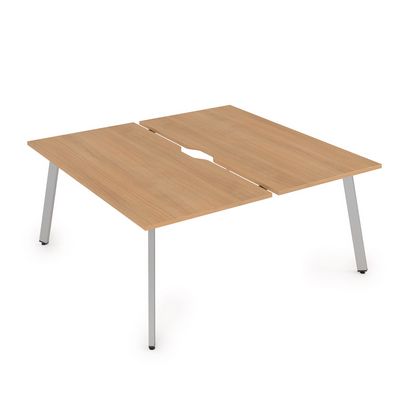 Arredo 10БДВ.274 (Romano/Алюминий матовый) Стол системы БЕНЧ, сдвоенный, на 2 рабочих места