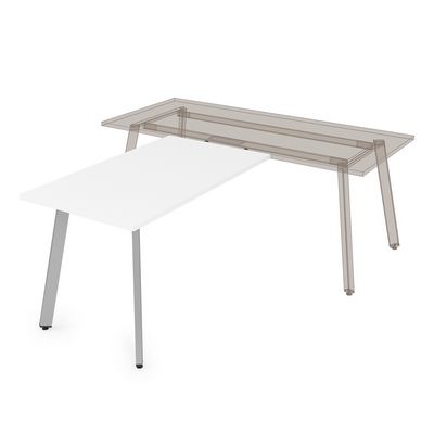 Arredo 10БП.108 (Белый премиум/Алюминий матовый) Брифинг-приставка