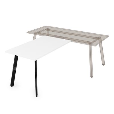 Arredo 10БП.127 (Белый премиум/Черный глянец) Брифинг-приставка