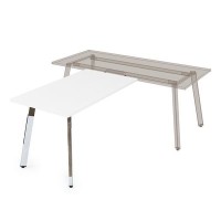 Arredo 10БП.127 (Белый премиум/Металл глянец) Брифинг-приставка