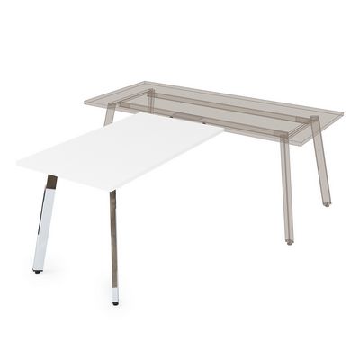 Arredo 10БП.127 (Белый премиум/Металл глянец) Брифинг-приставка