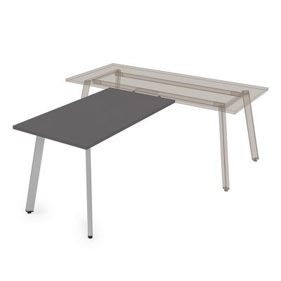 Arredo 10БП.107 (Graphit/Алюминий матовый) Брифинг-приставка