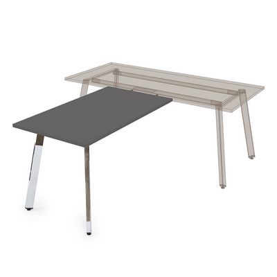 Arredo 10БП.127 (Graphit/Металл глянец) Брифинг-приставка