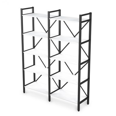 Arredo 10СД.001 (Белый премиум/Черный) Стеллаж двойной