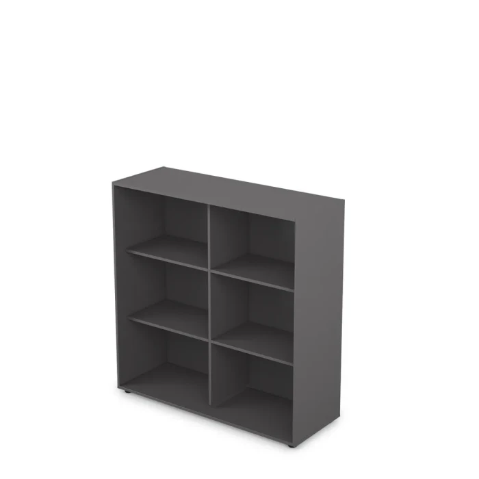 Шкаф в офис 10ШК.013 в отделке Graphit, 1200х434х1226 мм