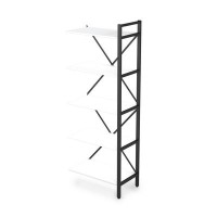 Arredo 10СП.001 (Белый премиум/Черный) Стеллаж промежуточный