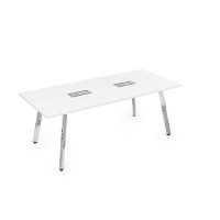 Arredo 10СП.096 (Белый премиум/Металл глянец) Стол переговорный