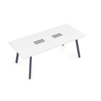 Arredo 10СП.096 (Белый премиум/Графит) Стол переговорный