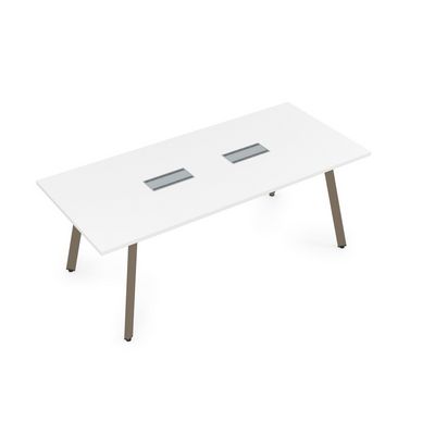 Arredo 10СП.095 (Белый премиум/Tabaco) Стол переговорный