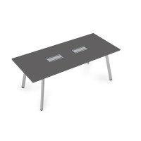 Arredo 10СП.096 (Graphit/Алюминий матовый) Стол переговорный