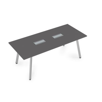 Arredo 10СП.095 (Graphit/Алюминий матовый) Стол переговорный