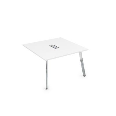 Arredo 10СПК.124 (Белый премиум/Металл глянец) Стол системы Бенч, переговорный - конечный