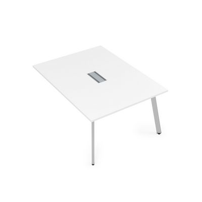 Arredo 10СПК.128 (Белый премиум/Алюминий матовый) Стол системы Бенч, переговорный - конечный