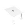 Arredo 10СПК.128 (Белый премиум/Алюминий матовый) Стол системы Бенч, переговорный - конечный
