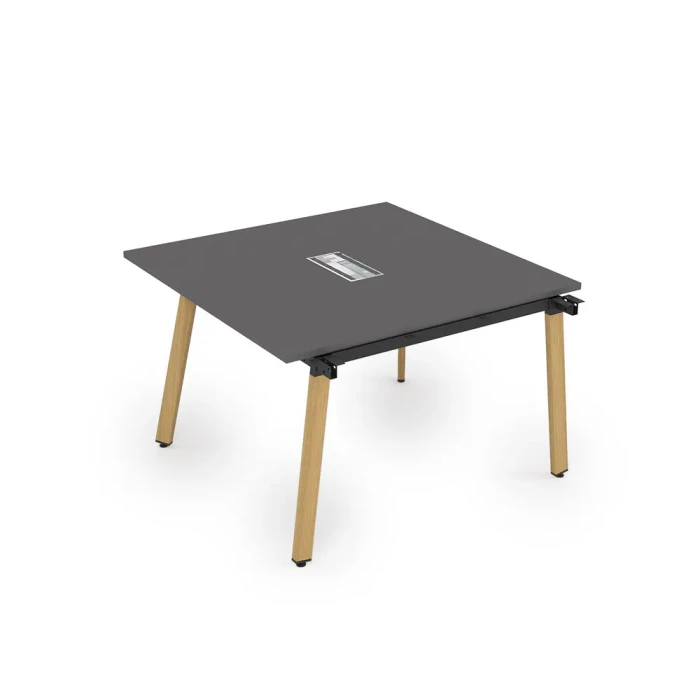 Стол системы Бенч 10СПН.129 в отделке Graphit/Iron wood, 1400х1200х750 мм