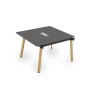 Стол системы Бенч 10СПН.129 в отделке Graphit/Iron wood, 1400х1200х750 мм