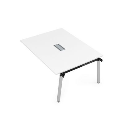 Arredo 10СПС.124 (Белый премиум/Алюминий матовый) Стол системы Бенч, переговорный - средний