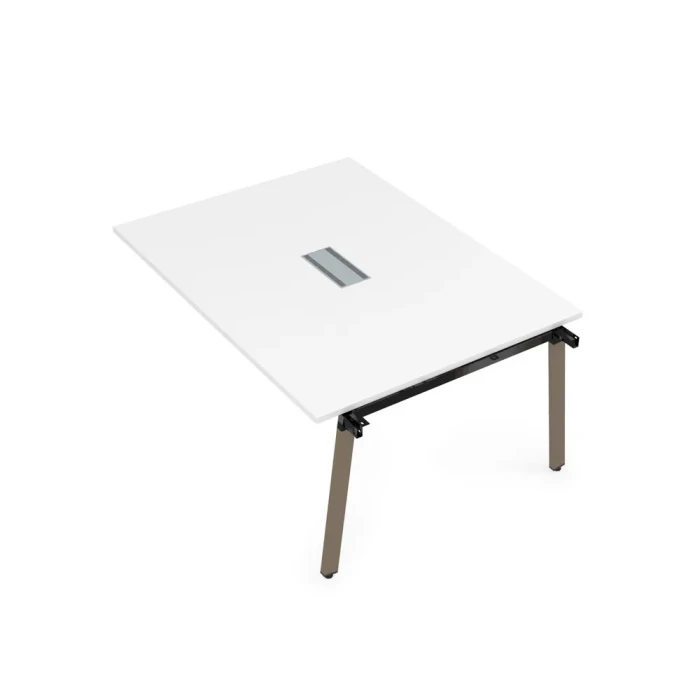 Бенч-стол 10СПС.128 в отделке Белый премиум/Tabaco, 1200х1200х750 мм