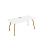 Arredo 10СР.074 (Белый премиум/Iron wood) Стол рабочий, прямолинейный