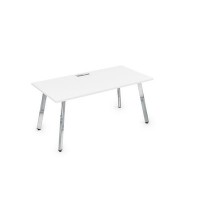 Arredo 10СР.074 (Белый премиум/Металл глянец) Стол рабочий, прямолинейный