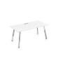 Arredo 10СР.074 (Белый премиум/Металл глянец) Стол рабочий, прямолинейный