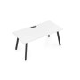 Арредо 10СР.079 (Белый премиум/Черный) Стол рабочий, прямолинейный