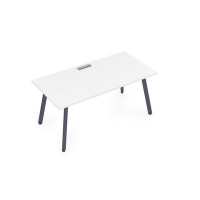 Arredo 10СР.074 (Белый премиум/Графит) Стол рабочий, прямолинейный