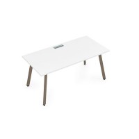 Arredo 10СР.074 (Белый премиум/Tabaco) Стол рабочий, прямолинейный