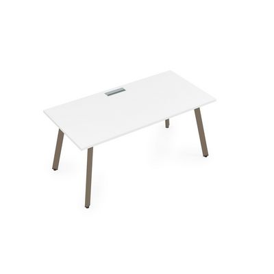 Arredo 10СР.074 (Белый премиум/Tabaco) Стол рабочий, прямолинейный