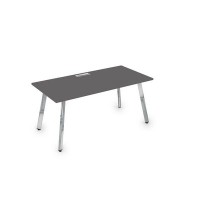 Arredo 10СР.074 (Graphit/Металл глянец) Стол рабочий, прямолинейный