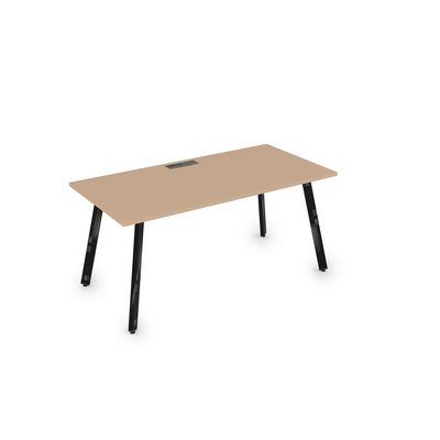 Arredo 10СР.074 (Mokko/Черный глянец) Стол рабочий, прямолинейный