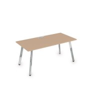 Arredo 10СР.074 (Mokko/Металл глянец) Стол рабочий, прямолинейный