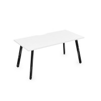 Arredo 10СРВ.084 (Белый премиум/Черный глянец) Стол рабочий, прямолинейный